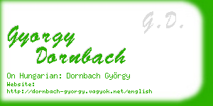 gyorgy dornbach business card